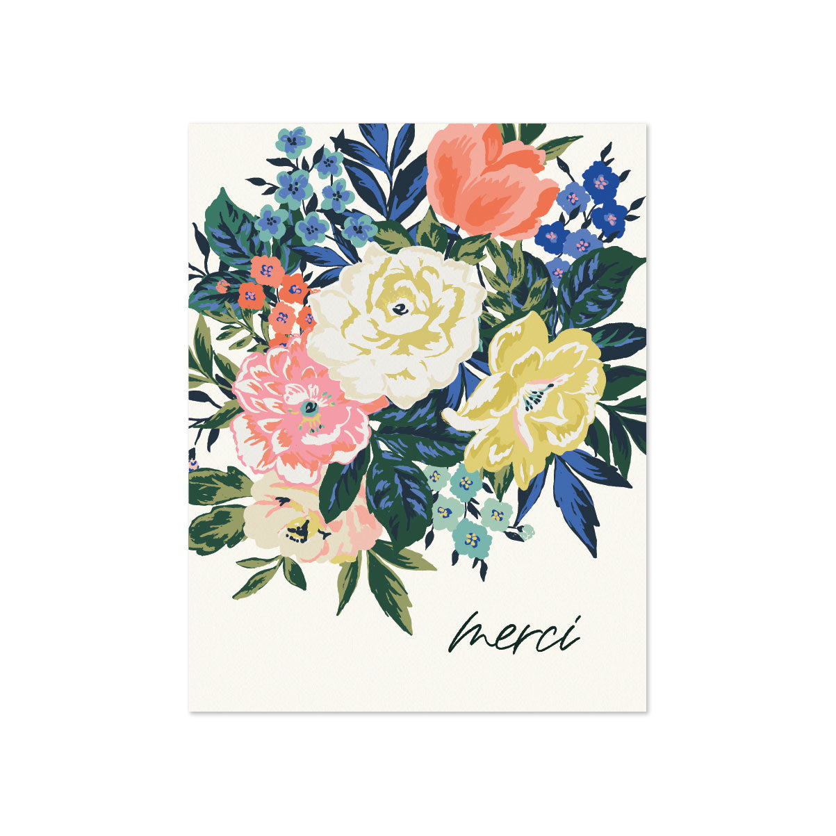 Merci Bouquet Greeting Card