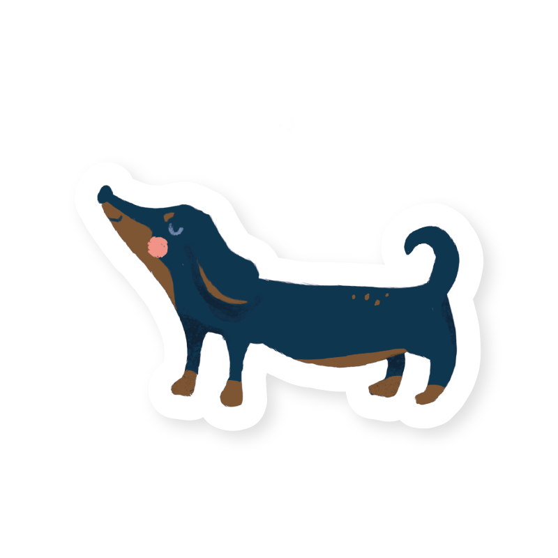 Animal Stickers- Dachshund- Approximately 2.5"- 4"