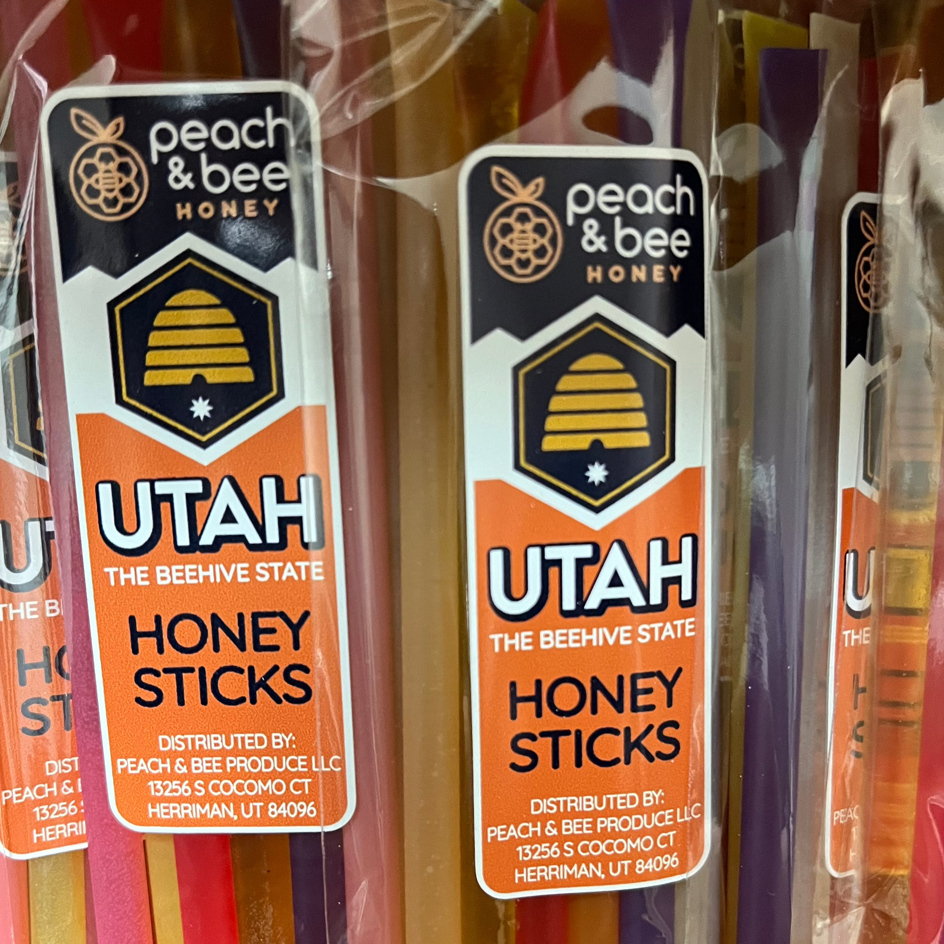 Honey sticks in a variety of flavors
