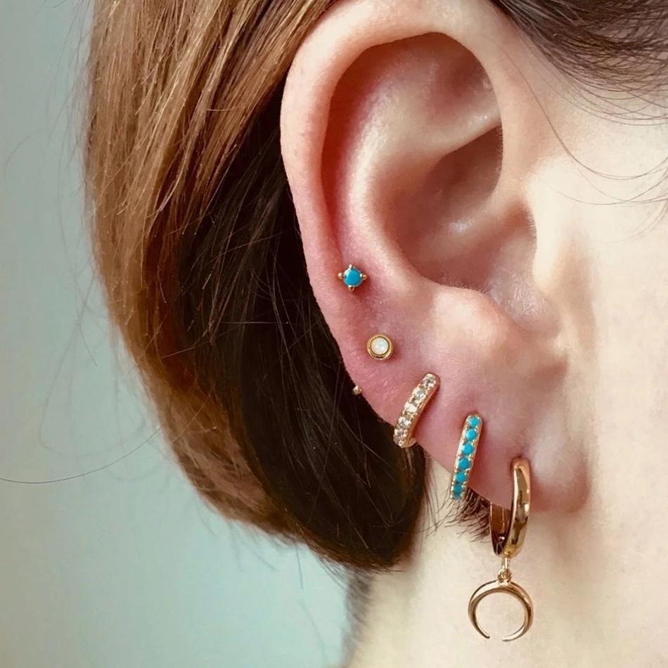 Mineral and Matter Milky Way Hoop Earrings