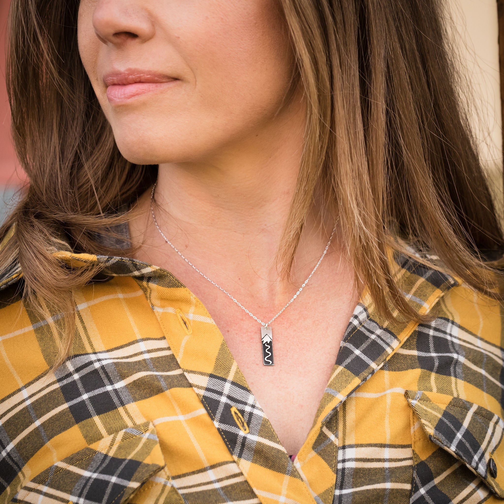 Ski Slopes Skinny Bar Necklace - The Bearded Jeweler