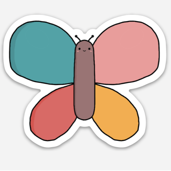 Mini Butterfly - vinyl Kawaii Stickers