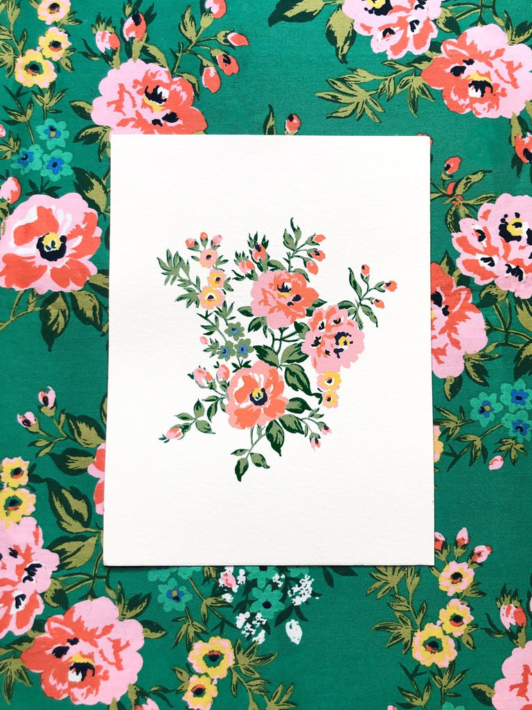 Sweet Rose - Rose Floral Bunch - card