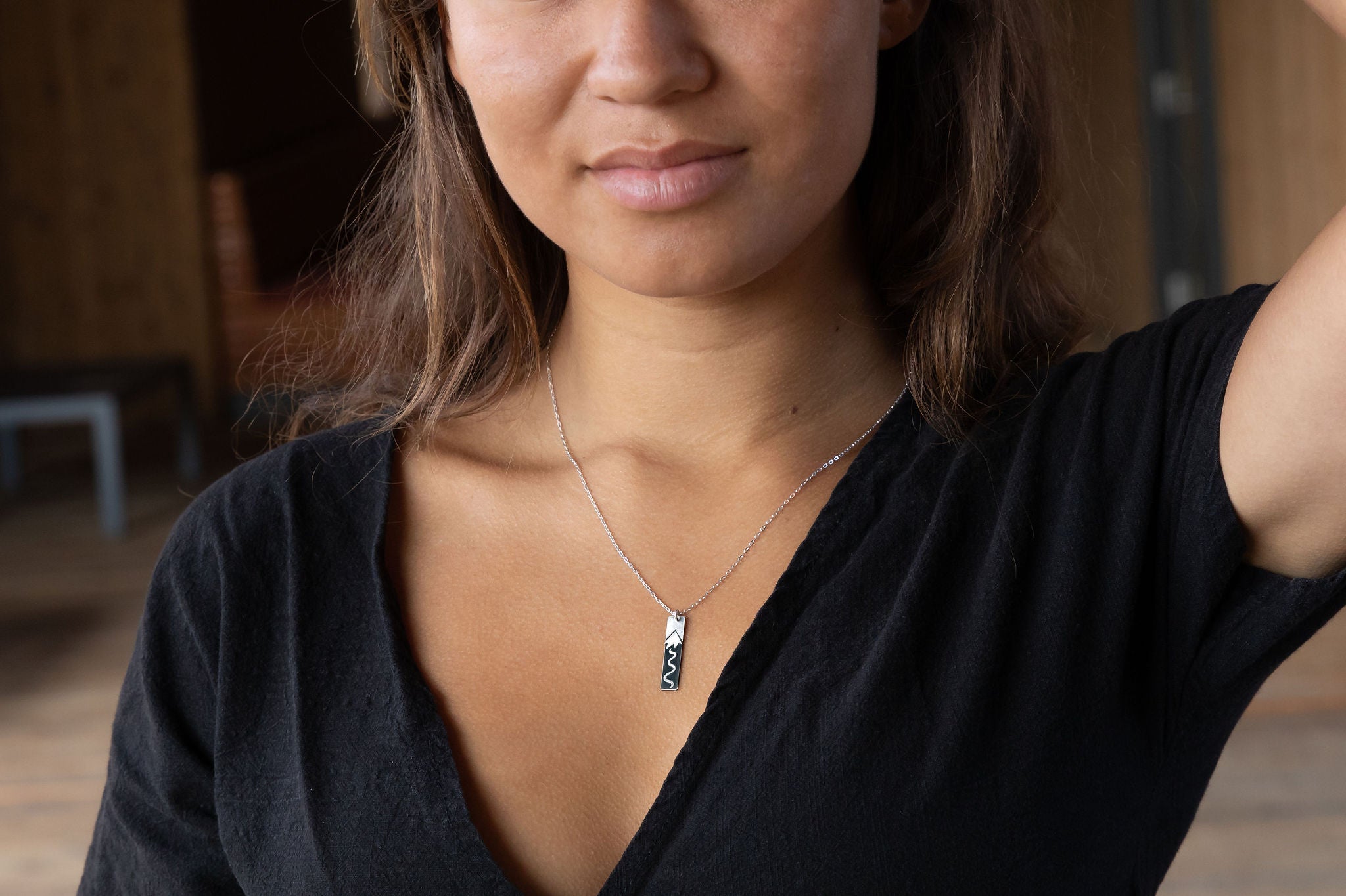 Ski Slopes Skinny Bar Necklace - The Bearded Jeweler