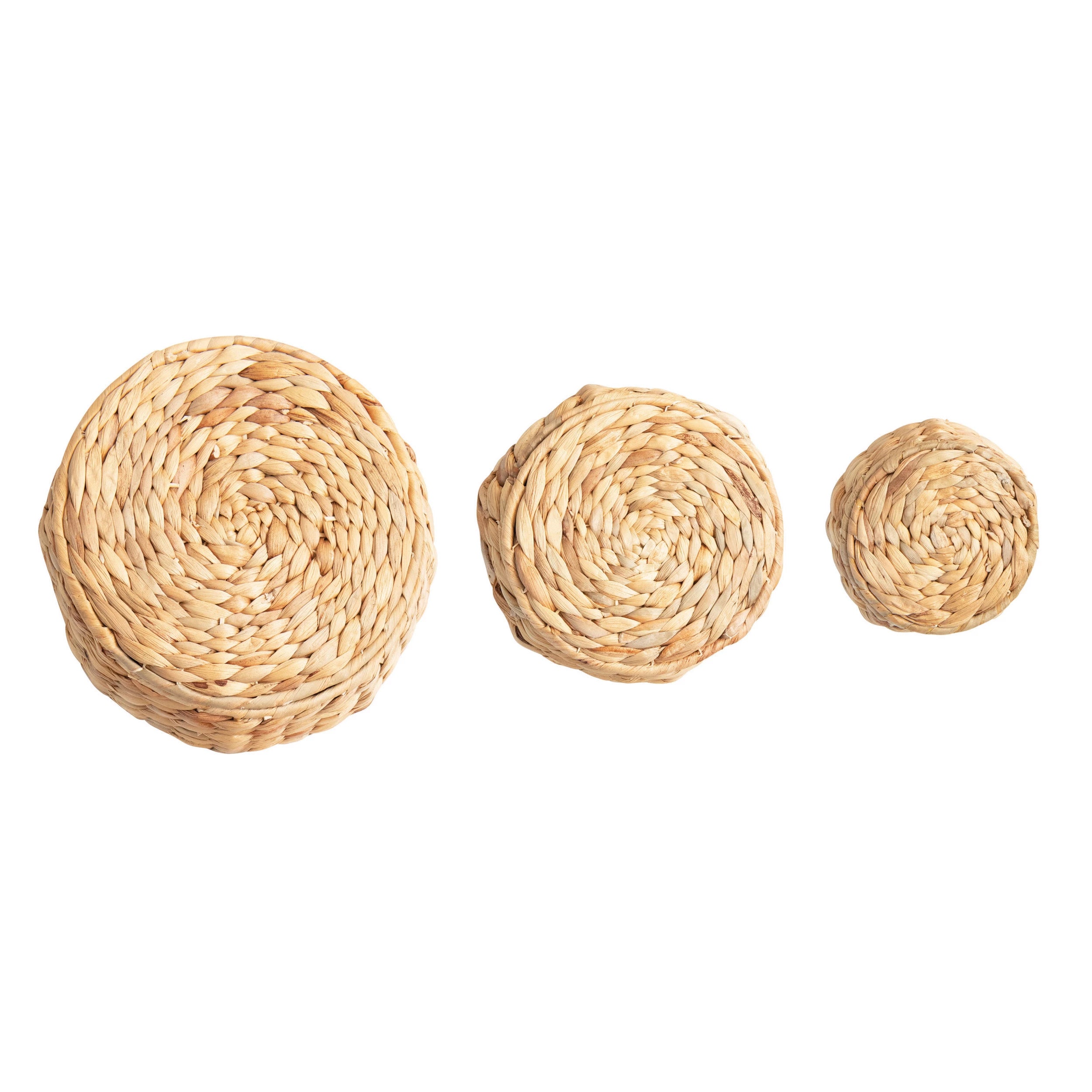 Water Hyacinth Baskets with Lids