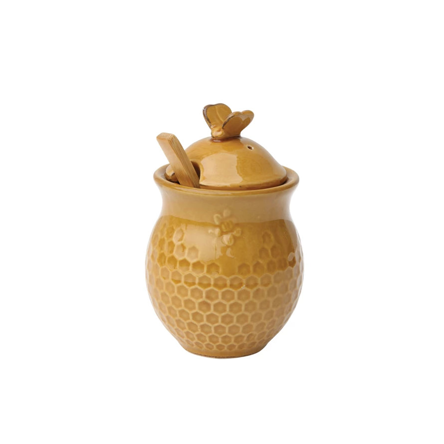 Beehive Honey Jar with Honey Dipper