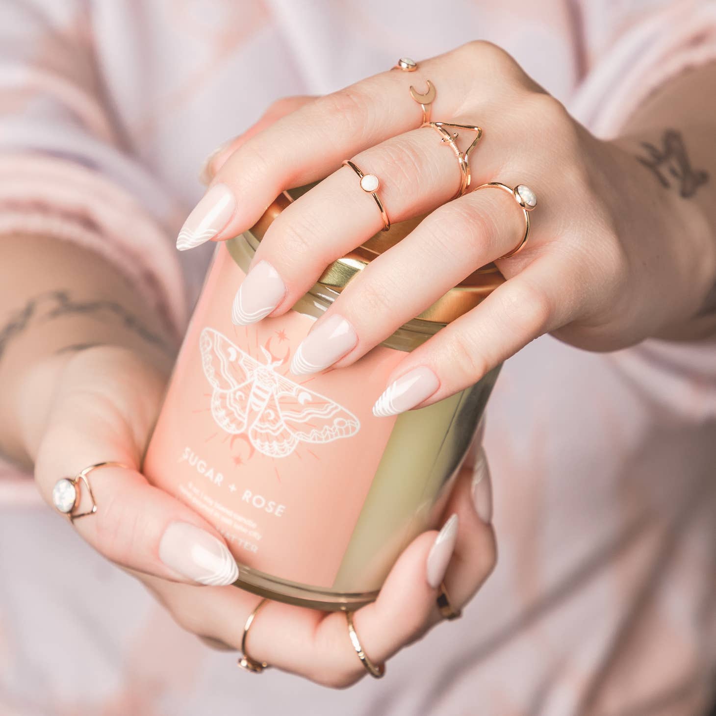 Small Opal Ring Goldfill Dainty Stacking Opal Stone Band- Goldfill