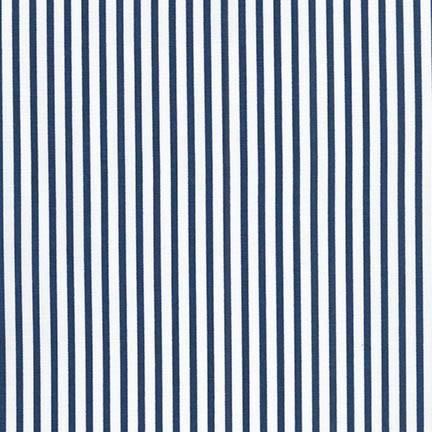 The Sylvie Peter Pan Collar Top - Navy Stripes - SALE
