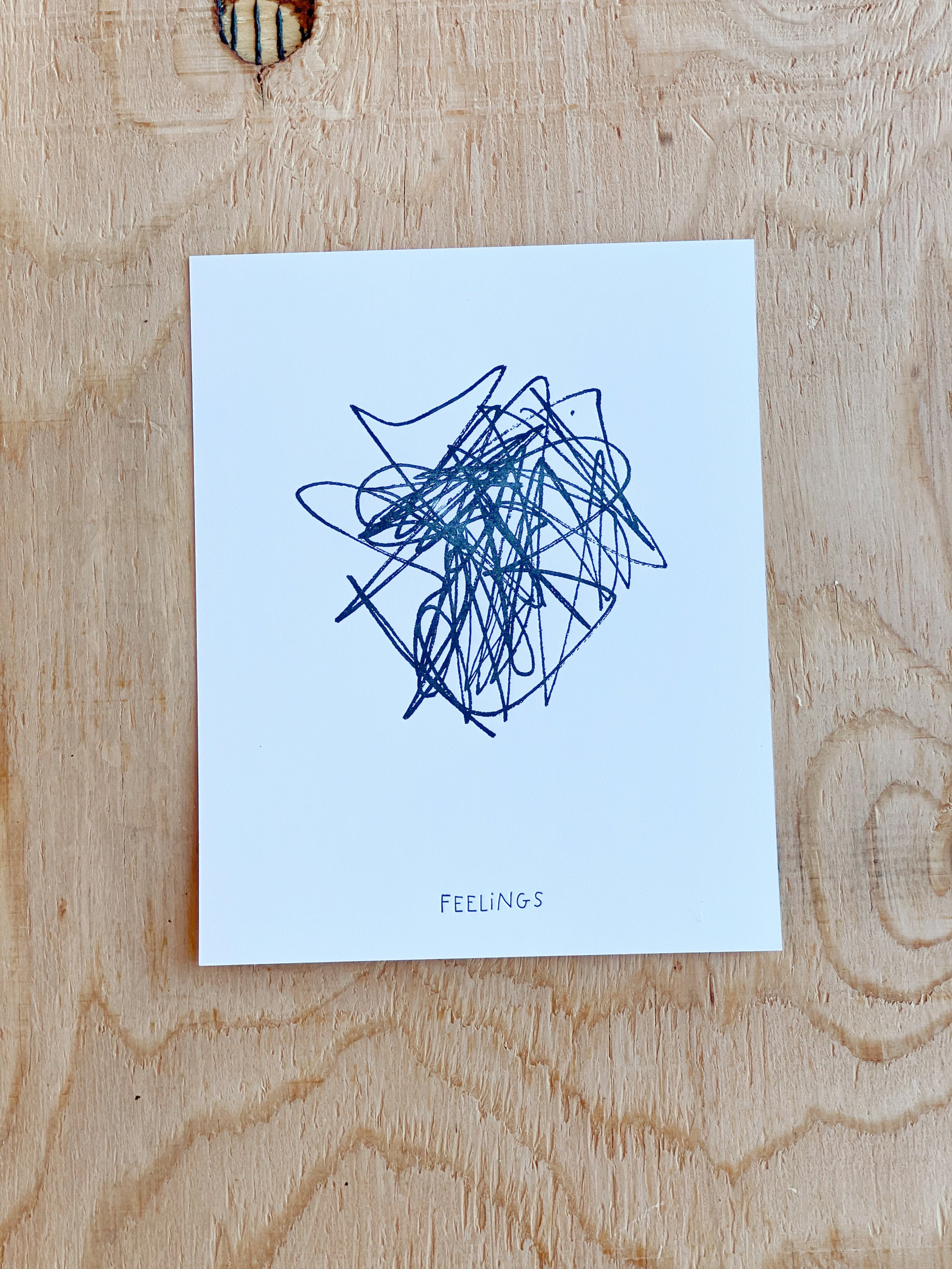 Feelings Letterpress Print