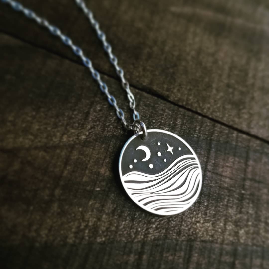 Moonlit Ocean Necklace - The Bearded Jeweler