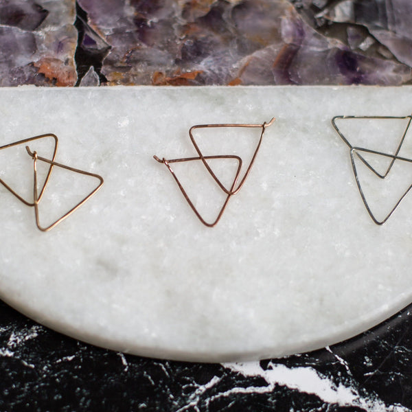 Triangle Hoop Earring
