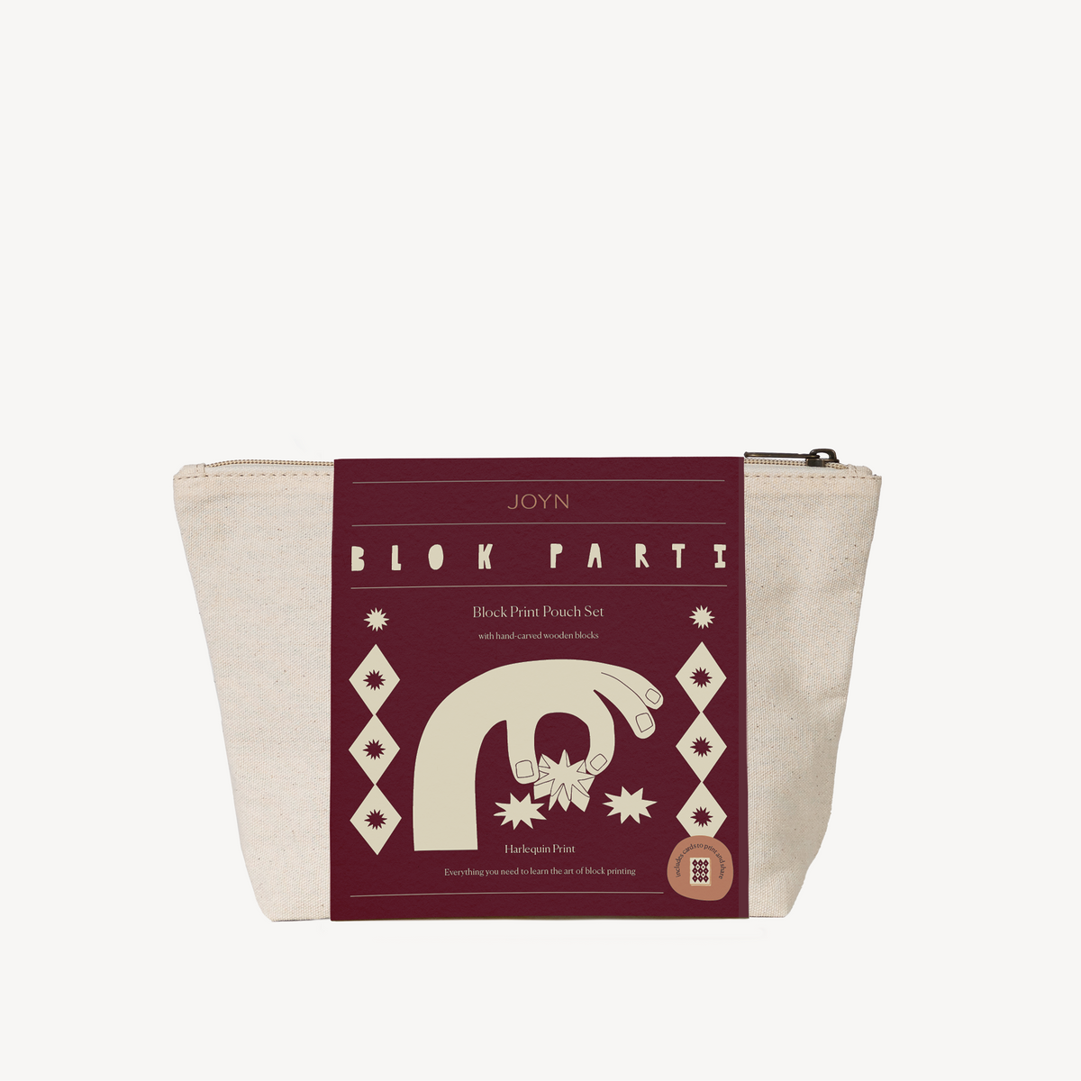 Block Printing Pouch Kit - Harlequin Print 
