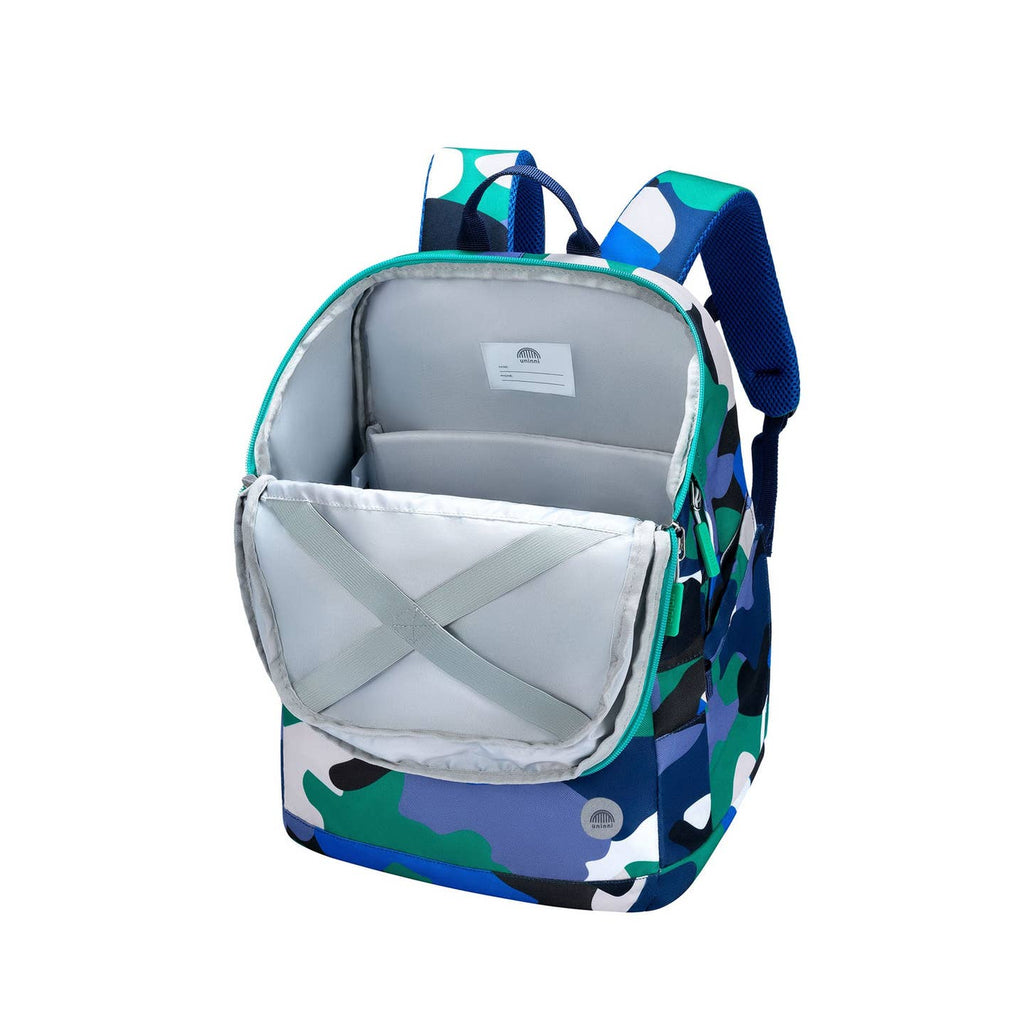 Get ready to carry your belongings in style with the Bailey Backpack in Camo Kid Blue/ Green With its sleek design and durable construction, this backpack is perfect for any adventure. Plus its the Camo Kid Blue/ Green color adds a touch of fun to any outfit. Don't miss out on this must-have accessory!