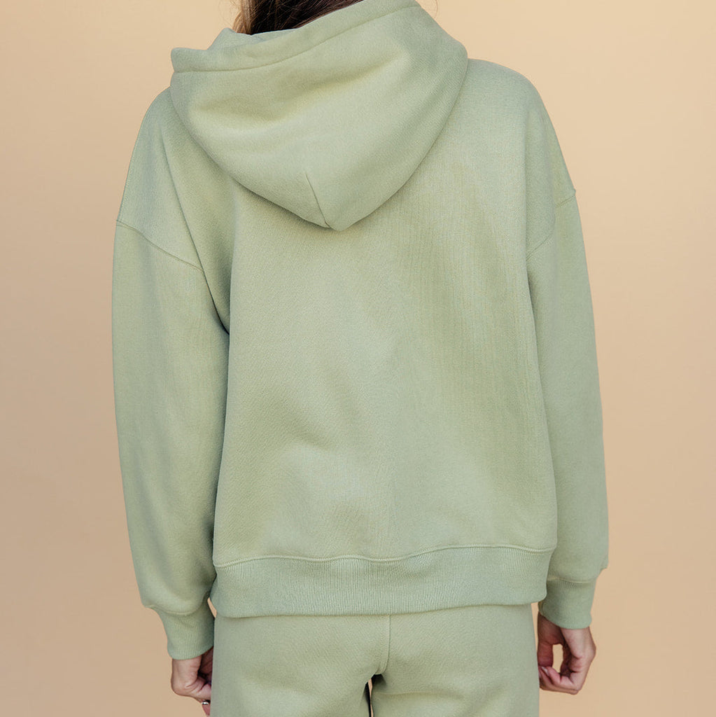 My mother told me to pick the very best + this soft, french terry hoodie is it. The embroidered smiley face detail makes this an effortless look with a subtle touch of sunshine. The weather outside might be changing, but we got nothing but smiles here :) Olive