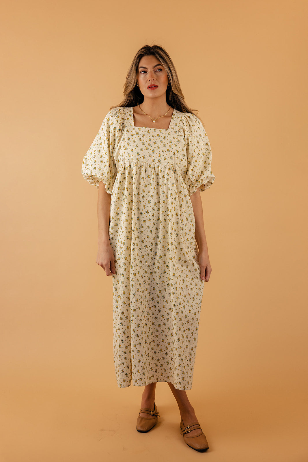 Read Your Mind Gingham Puff Sleeve Dress