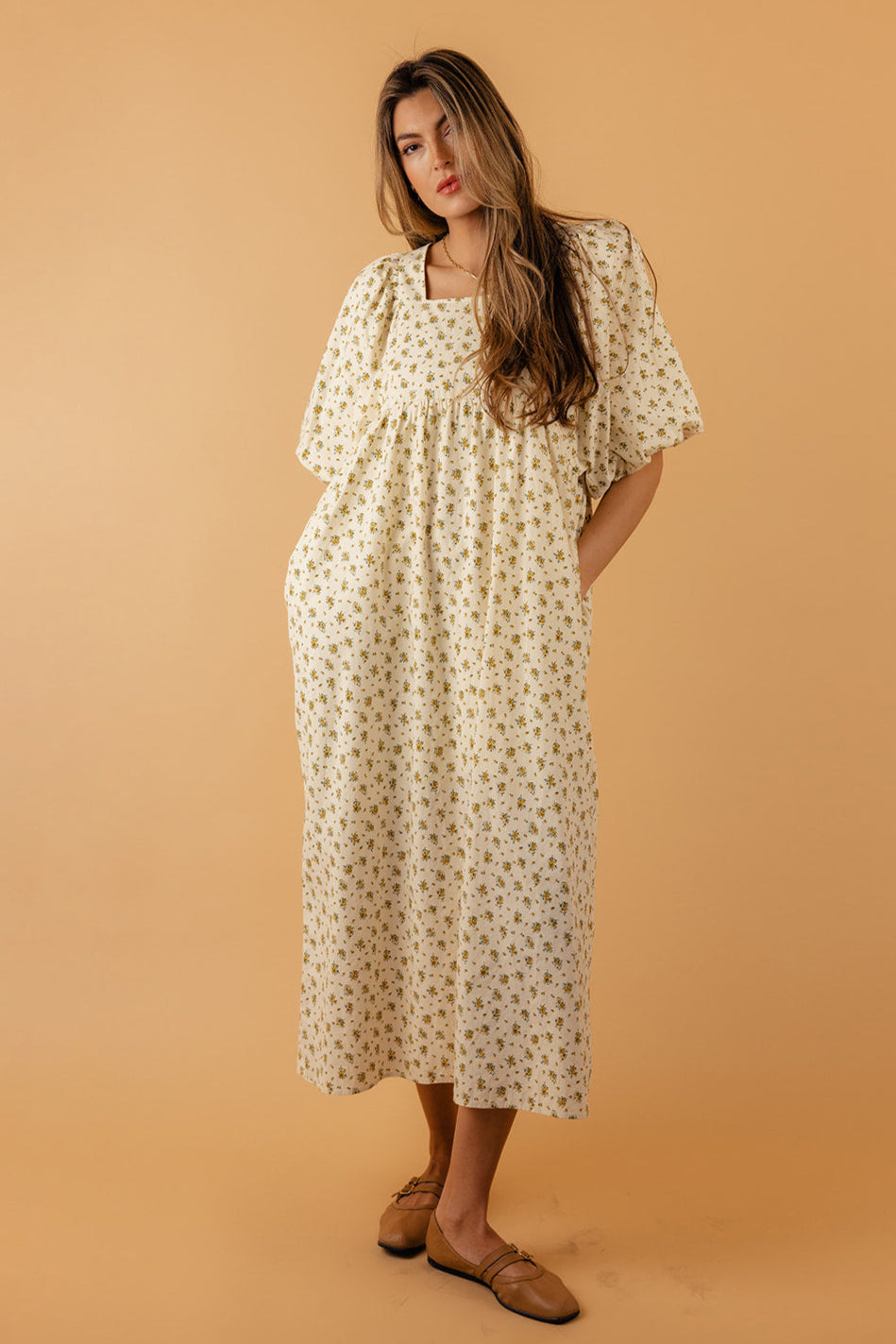 Read Your Mind Gingham Puff Sleeve Dress