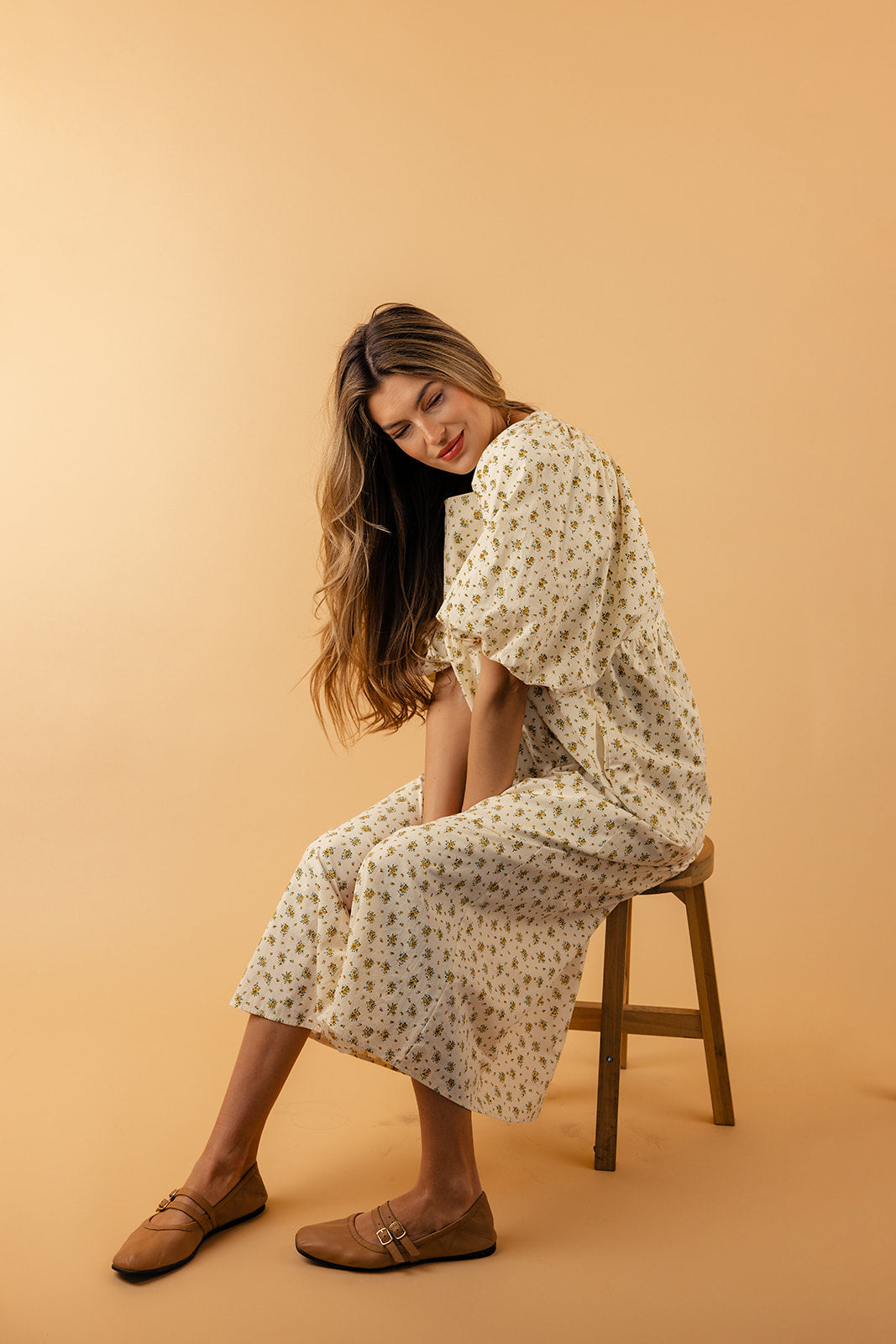 Read Your Mind Gingham Puff Sleeve Dress