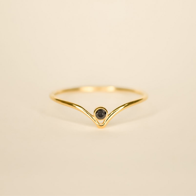 Midnight Chevron Ring - Syd Squared