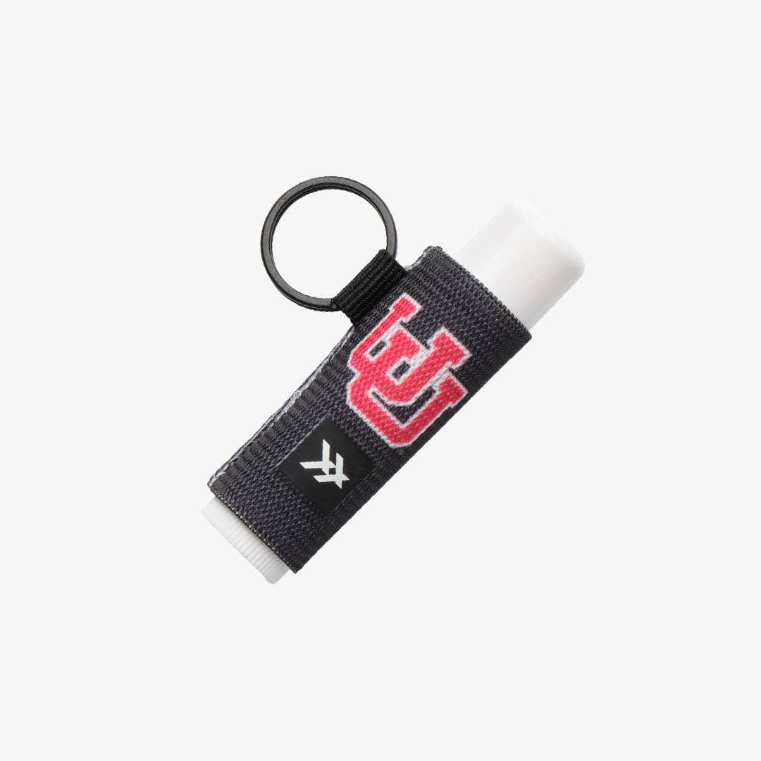 UofU Interlocking Black - Chapstick Holder Keychain