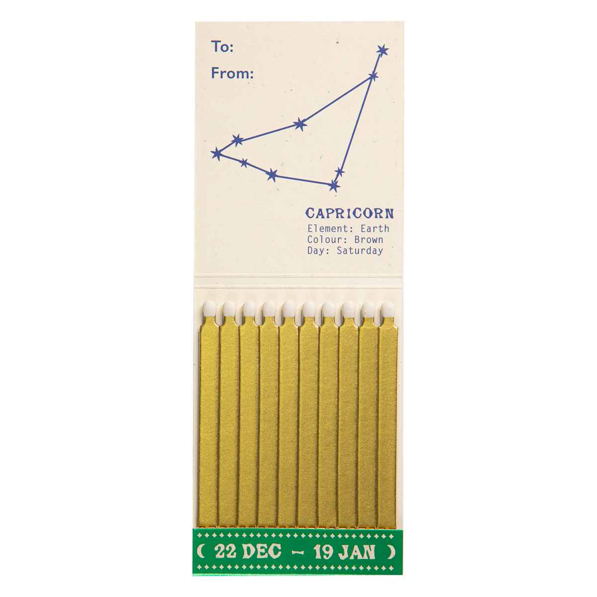 Capricorn Zodiac Matchbook