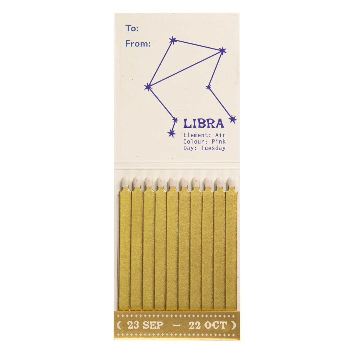 Libra Zodiac Matchbook