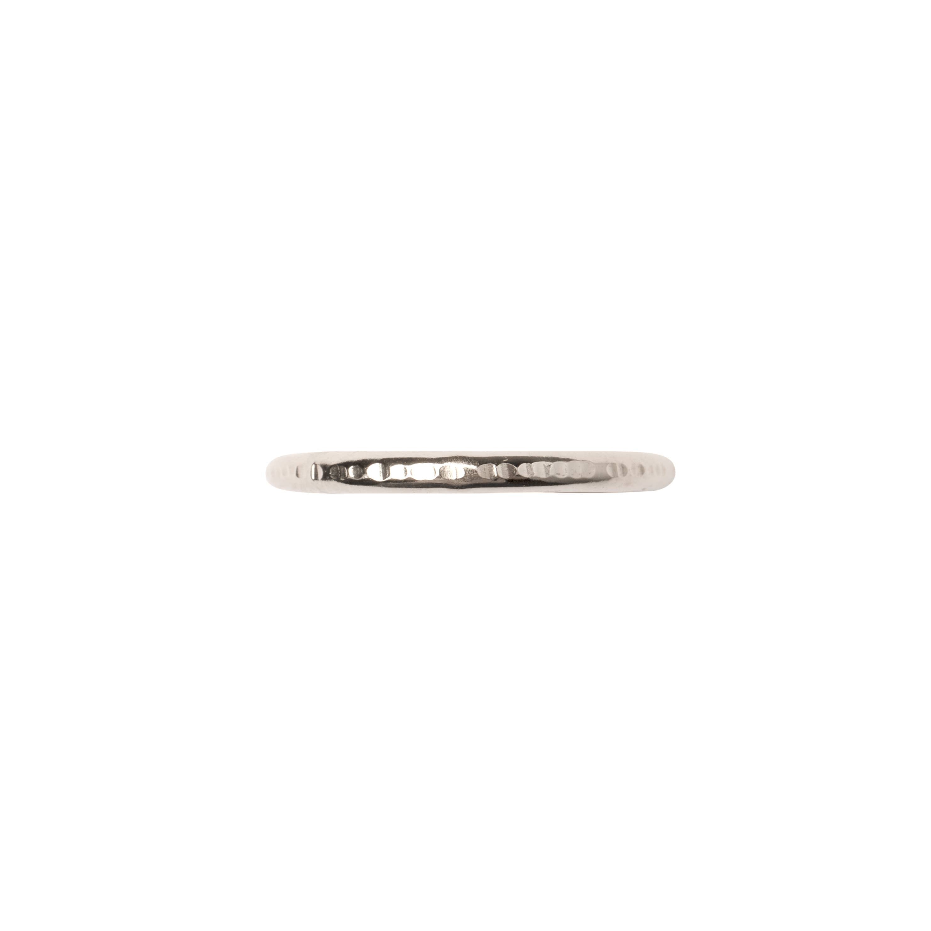 Textured Lines Ring Simple Band Ring for Stacking Rings: Sterling Silver / 10
