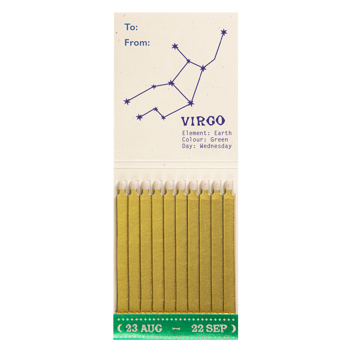 Virgo Zodiac Matchbook