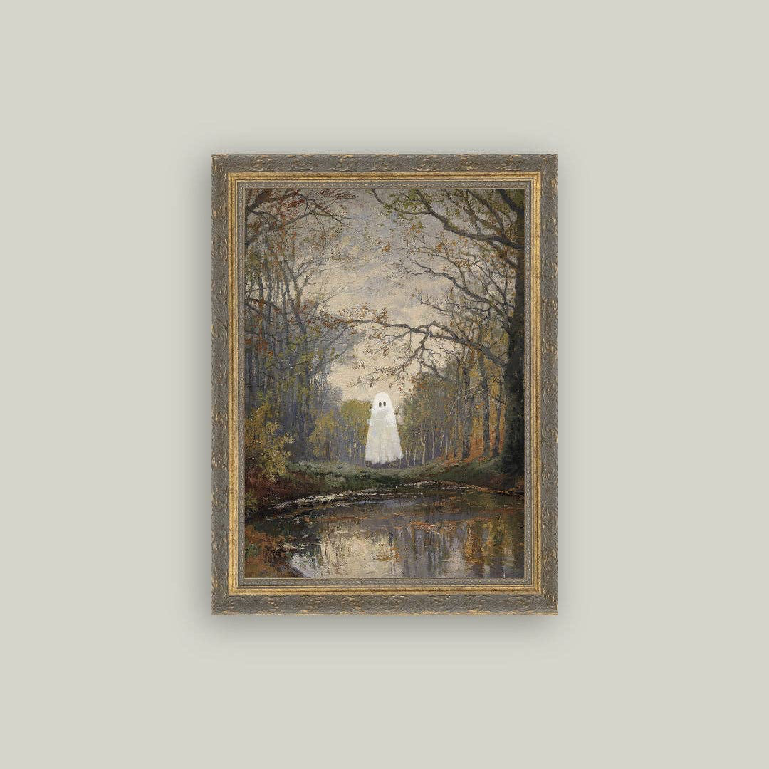 mmerse your space in mystery with the Ghost in the Woods Framed Antique Art. This piece captures a haunting, ethereal figure amidst an aged woodland scene, evoking an antique charm that complements vintage or rustic decor. Its timeless appeal invites quiet reflection and a touch of the supernatural, making it a thoughtful addition to any room seeking atmosphere and depth.

Details:

8” x 10”