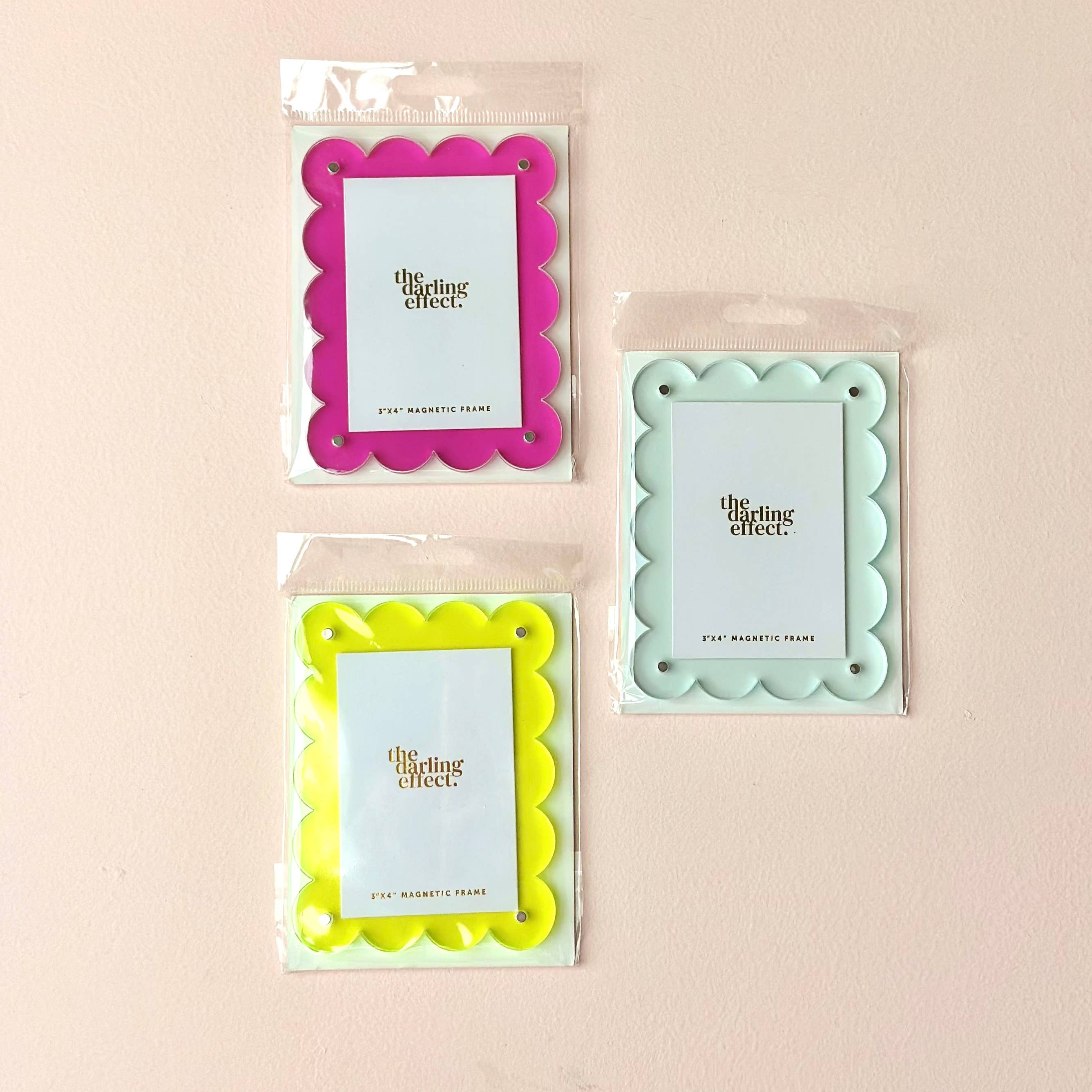 Mini Acrylic Picture Frame Magnet - Pale Blue