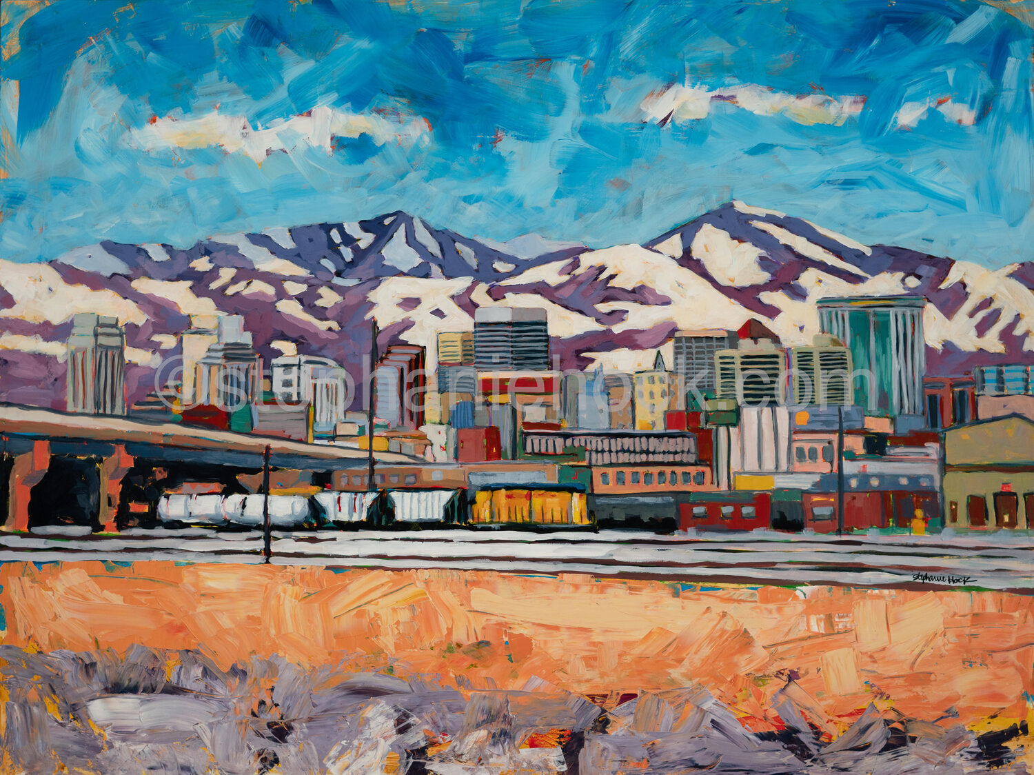 City in the Mountains Print