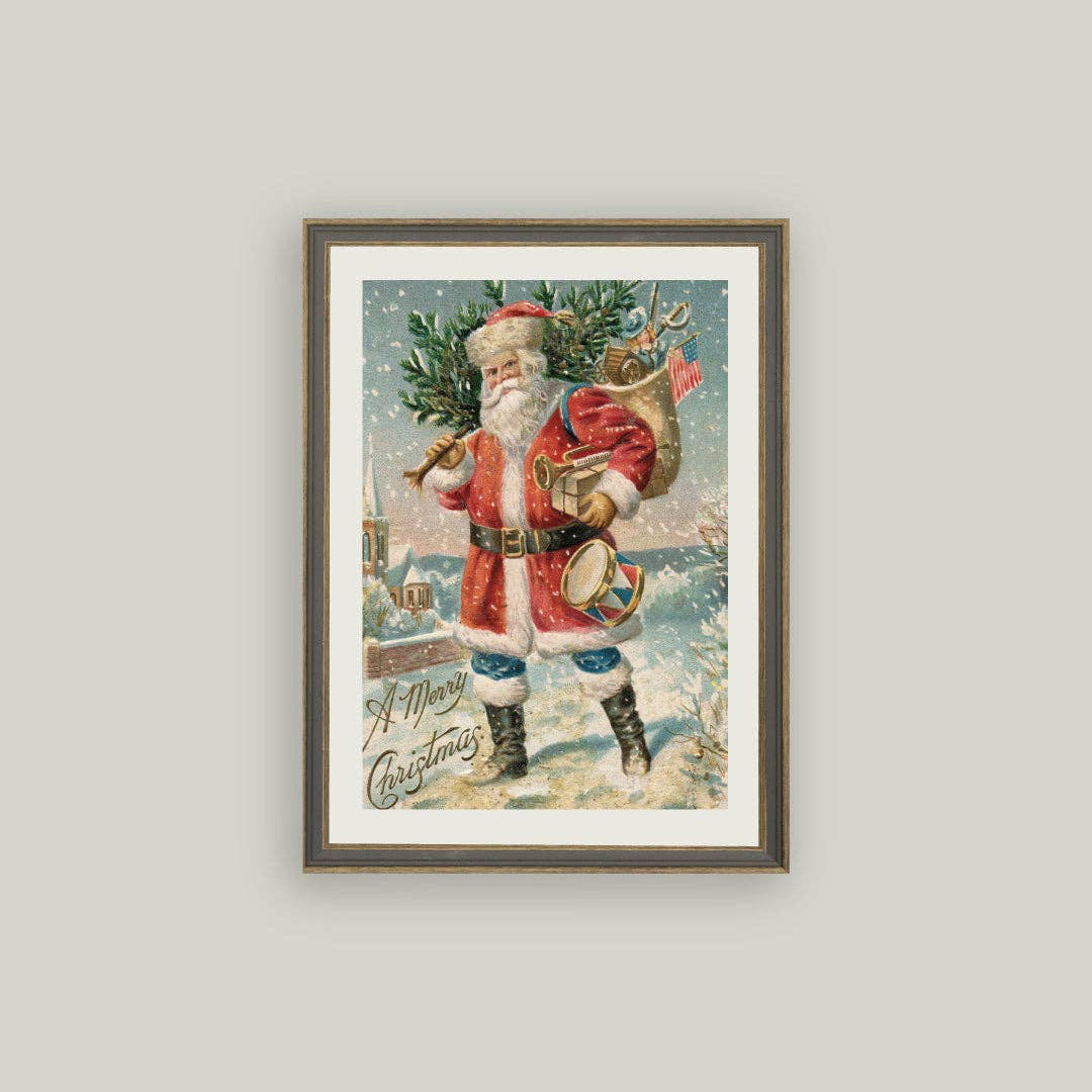 Bring timeless holiday charm into your home with this delightful Travel Santa framed antique art. Featuring a classic Santa in a vintage-inspired beach setting, this piece captures the nostalgic warmth of yesteryear with its weathered, antique aesthetic. The carefully curated frame complements the artwork beautifully, making it an ideal accent for any room seeking a touch of retro holiday spirit. Perfect for collectors of vintage décor or anyone who treasures the magic of traditional Christmas.