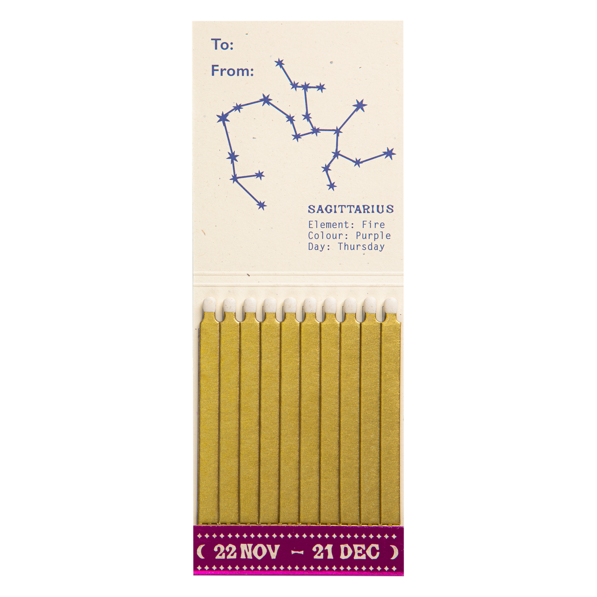 Sagittarius Zodiac Matchbook