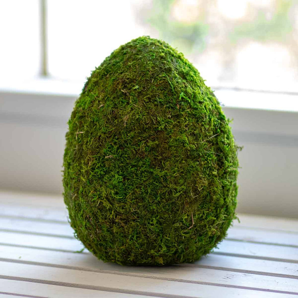 This Belmont 10" Egg Moss Decor Green is the perfect addition to your home decor. The beautiful green color and unique design will add a touch of nature to any room. Its lightweight and durable construction makes it easy to display anywhere, providing a sense of calm and tranquility. Elevate your home's ambiance with this lovely decorative piece.