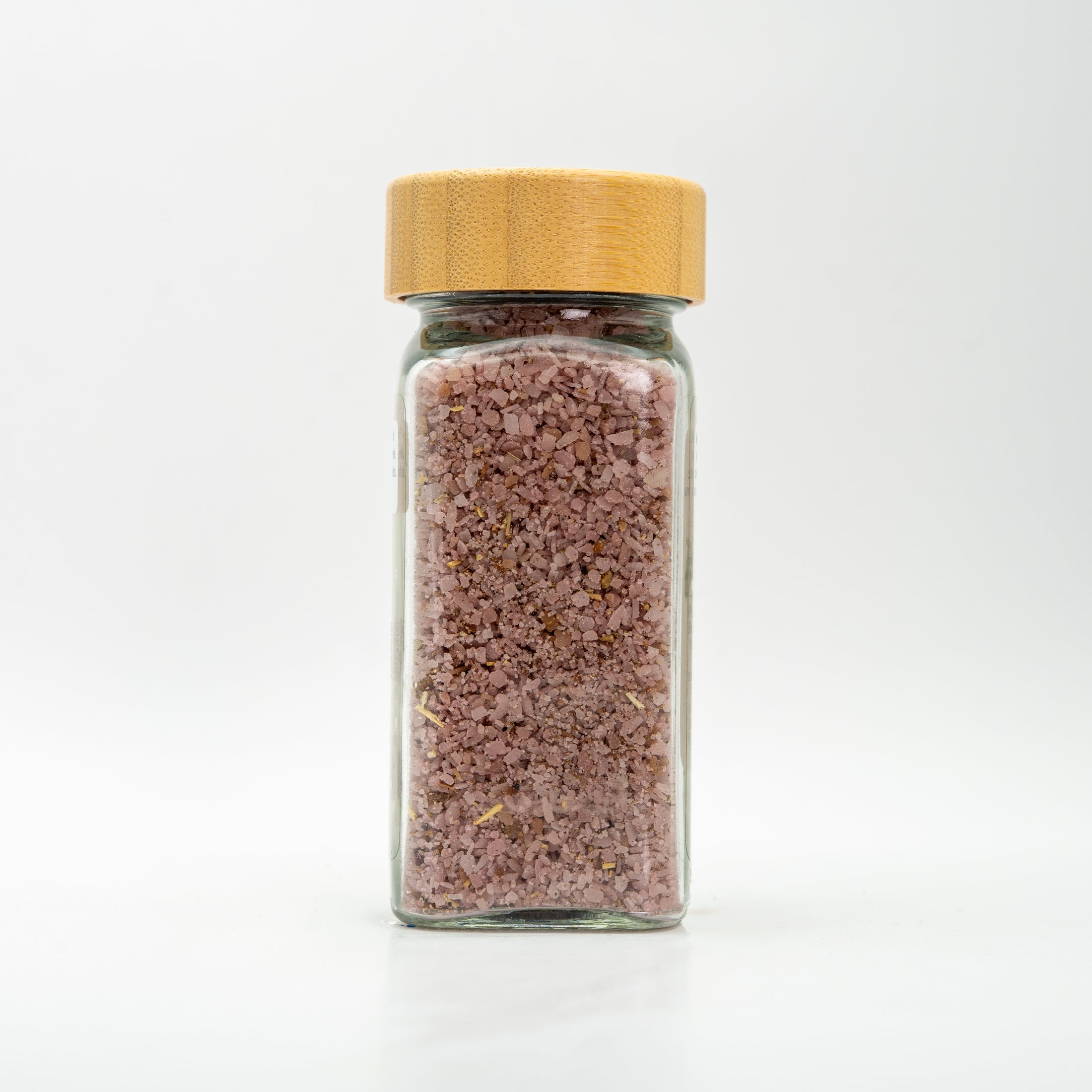 Unlabeled jar for salt texture and color.