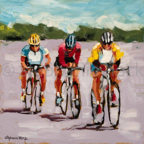 Three Cyclists Print