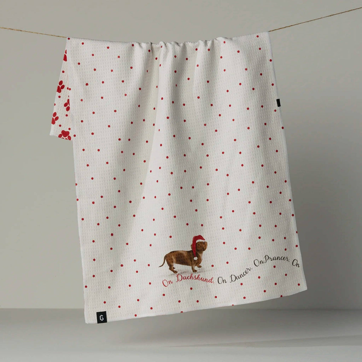 Dachshund Dash Luxe Kitchen Towel