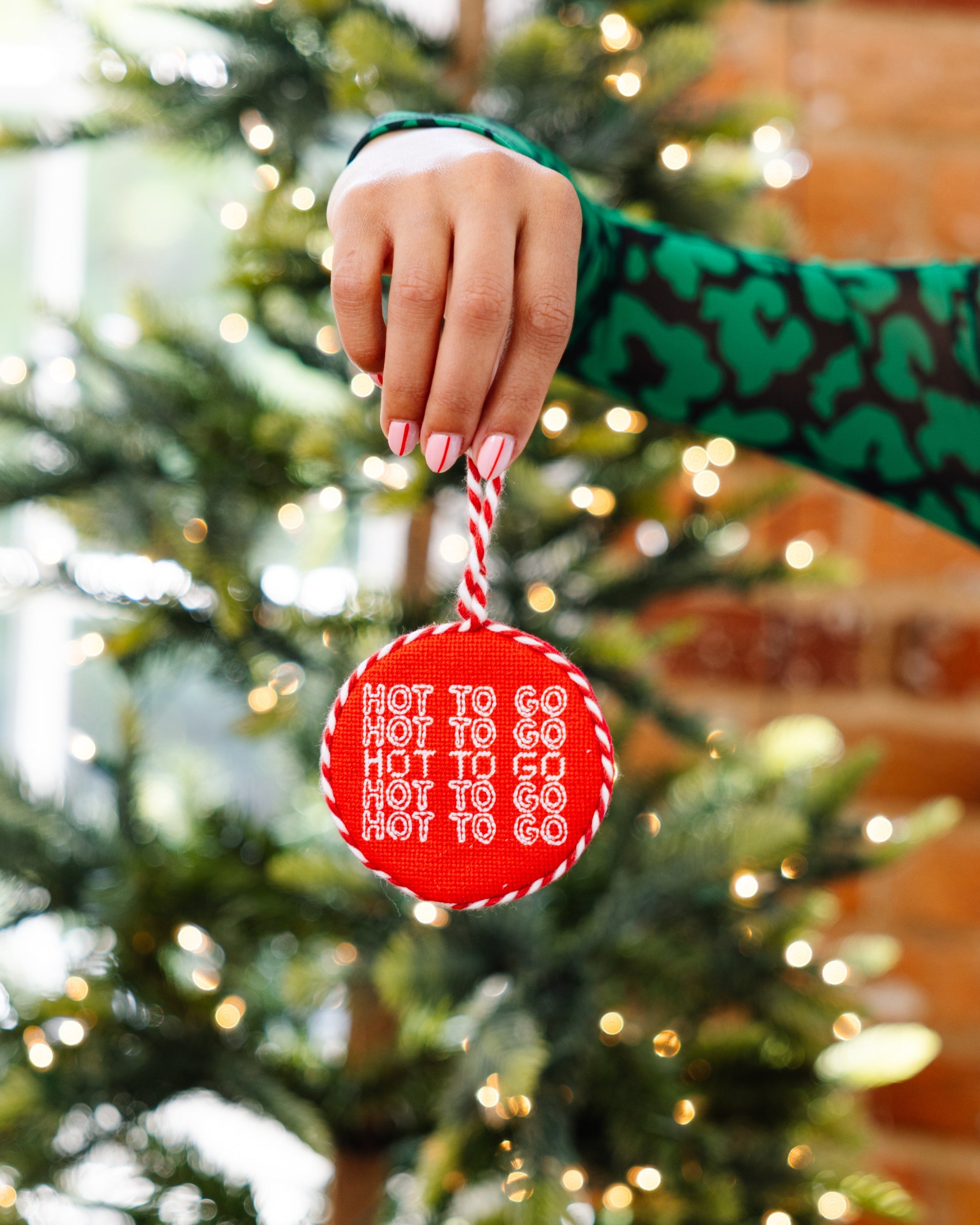 Needlepoint Ornament - Hot To Go