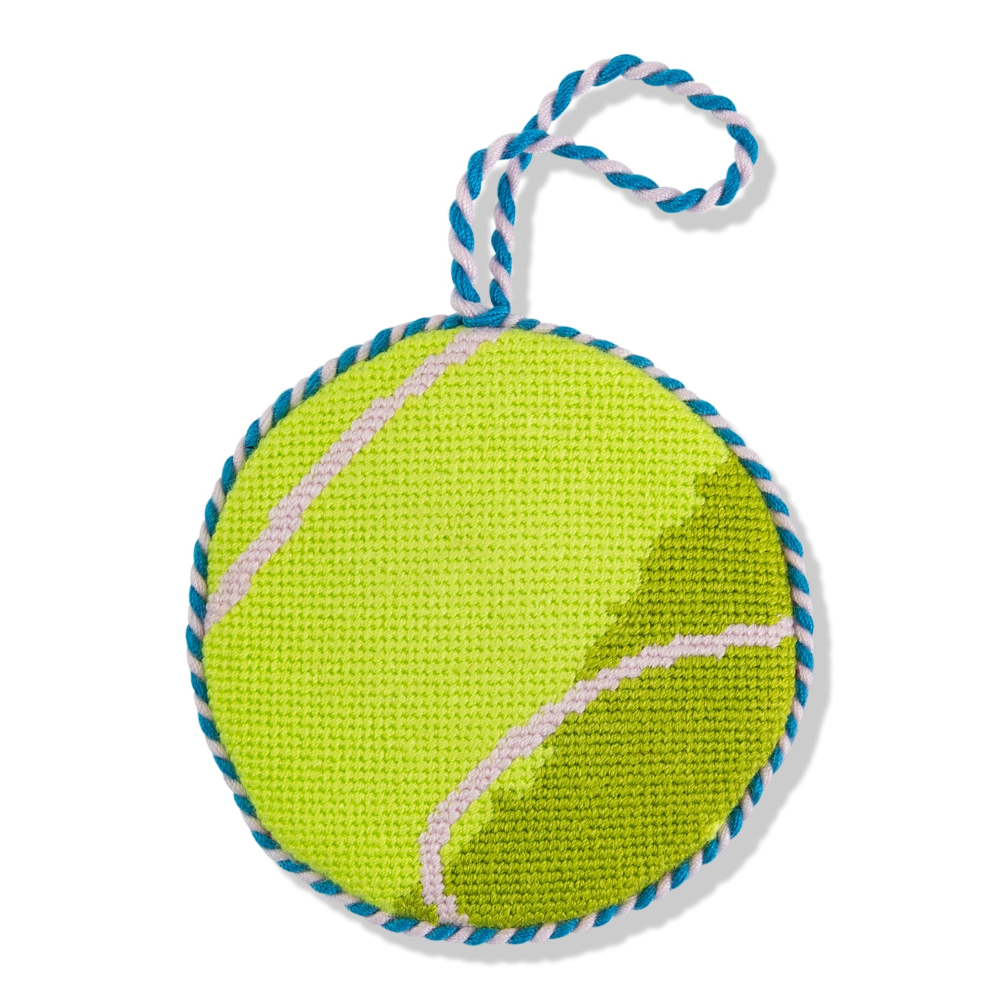 Needlepoint Icon Ornament - Tennis Ball