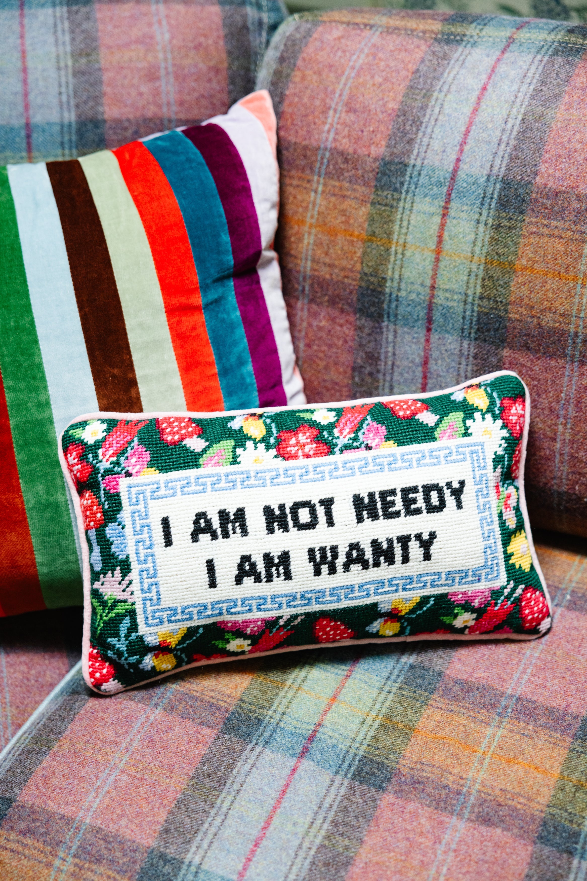 Not Needy Needlepoint Pillow