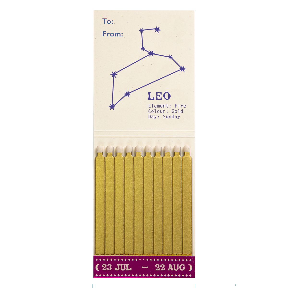 Leo Zodiac Matchbook