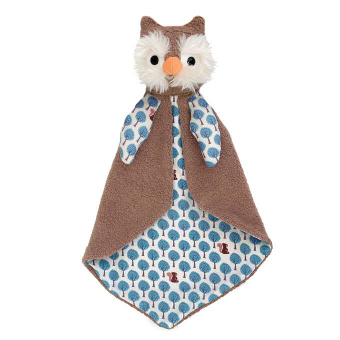 Blankie and plush toy…all in one! These organic cotton blankies feature a mix of organic cotton fabrics and patterns for visual and tactile delight.
