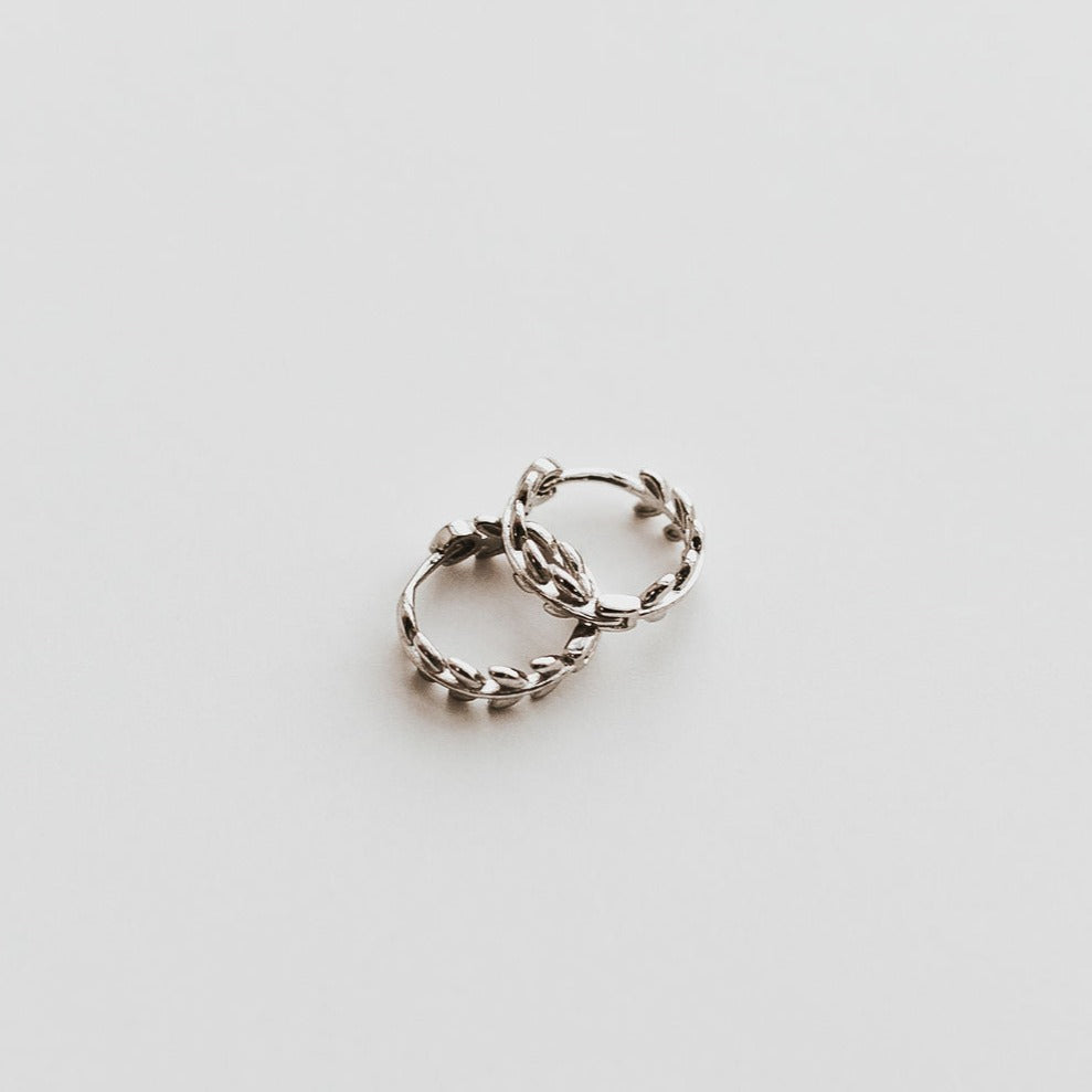 Athena Gold Leaf Hoops