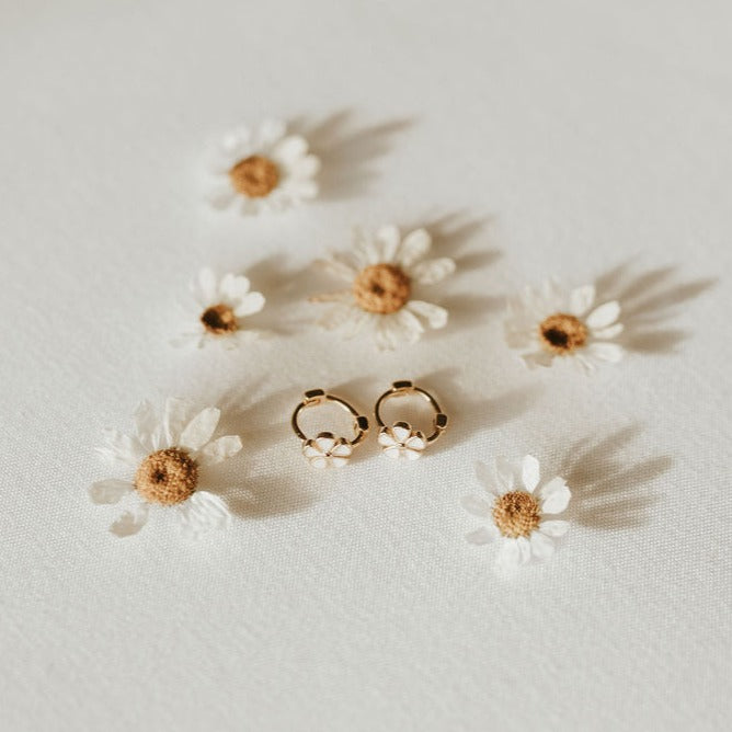 Flower Mini Hoops - Mauve Jewelry Co.