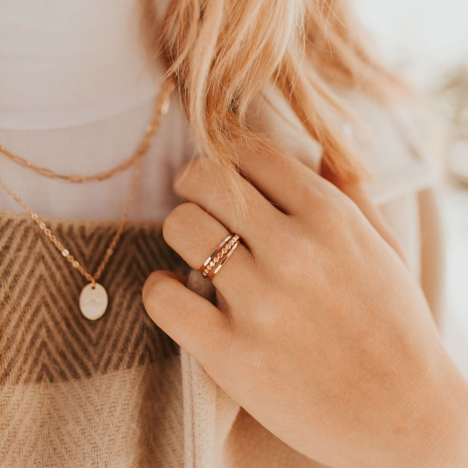 Micah Gold Filled Stacking Ring - Mauve Jewelry Co.
