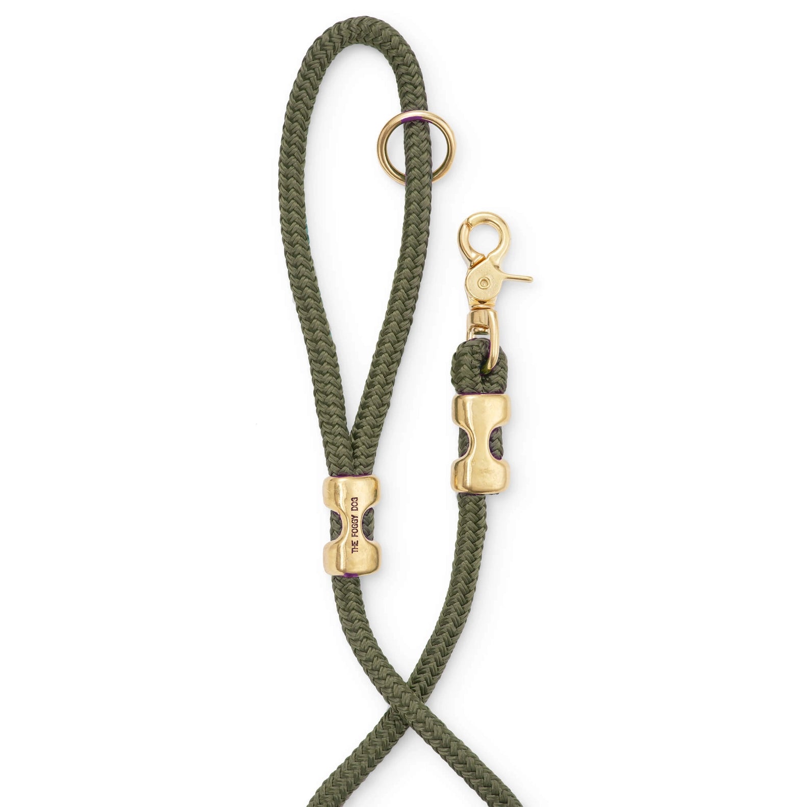 Olive Marine Rope Dog Leash - Standard 5 ft.