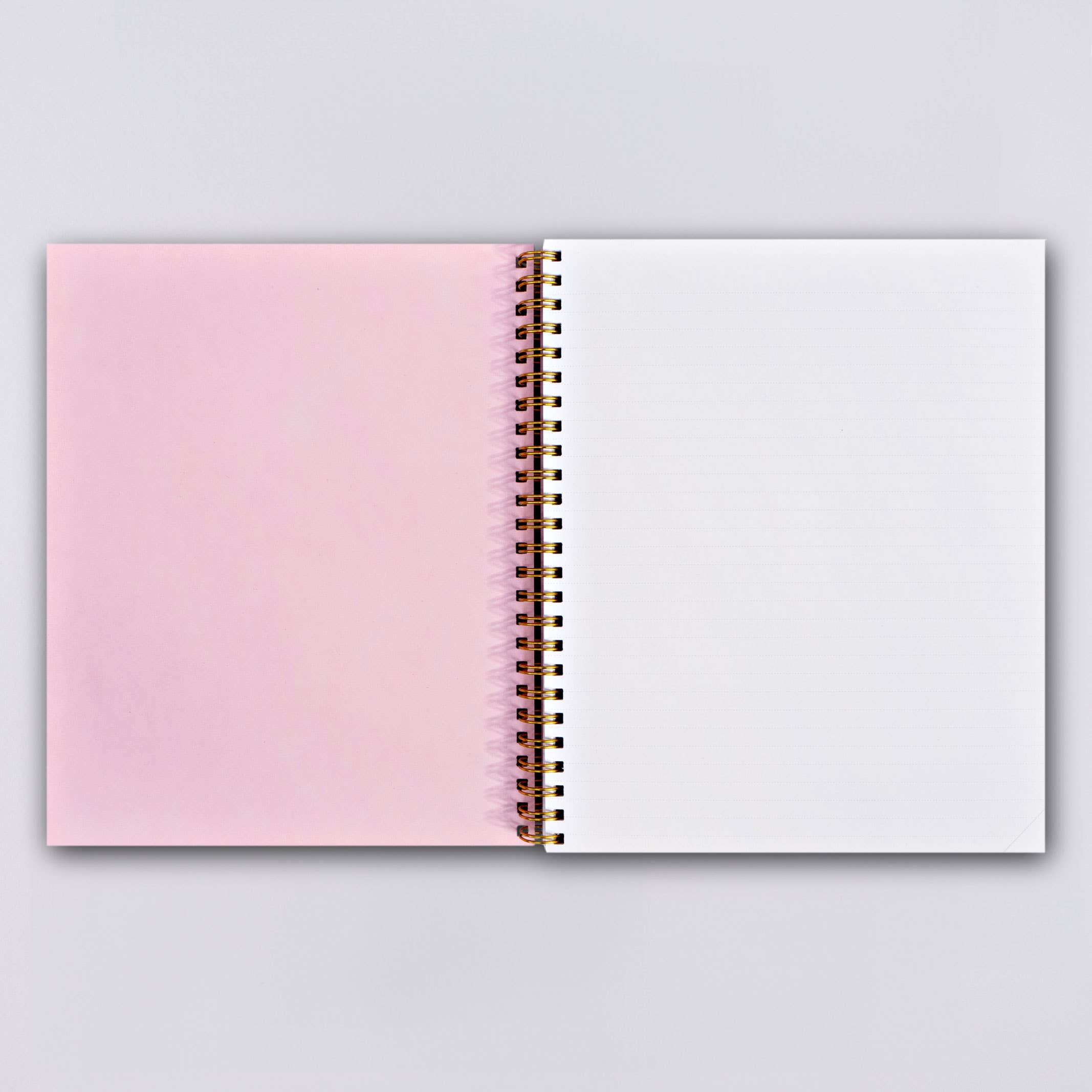 This lovely soft cover notebook is made in the UK using FSC certified paper. It measures 17.8 x 21.5cms, which is just slightly bigger than an A5 size and has brass colored wire binding. It has 160 lined pages, made from 115gsm recycled paper and features a 300gsm soft cover.