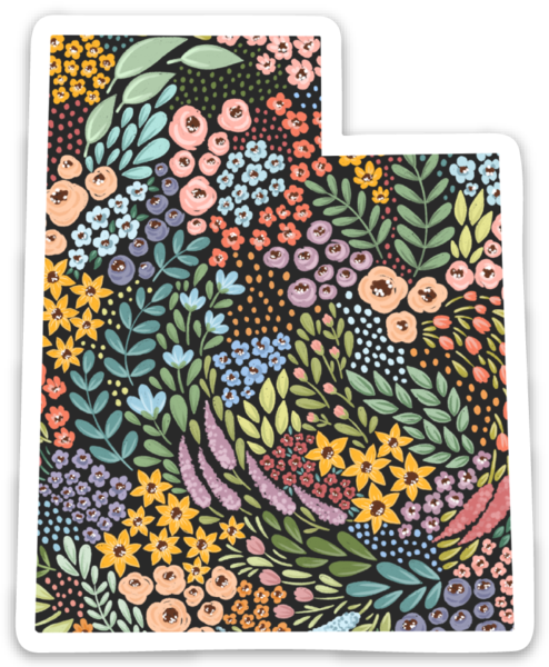 Utah State Floral Sticker - 5 Color Options
