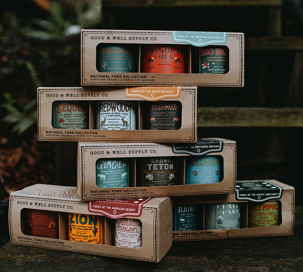 National Parks of the American Desert Mini Candle Gift Set