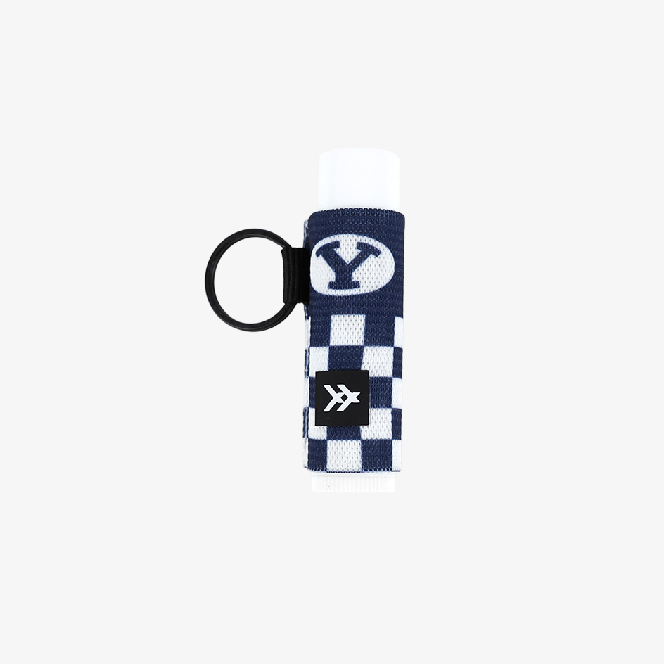 BYU Checker - Chapstick Holder Keychain