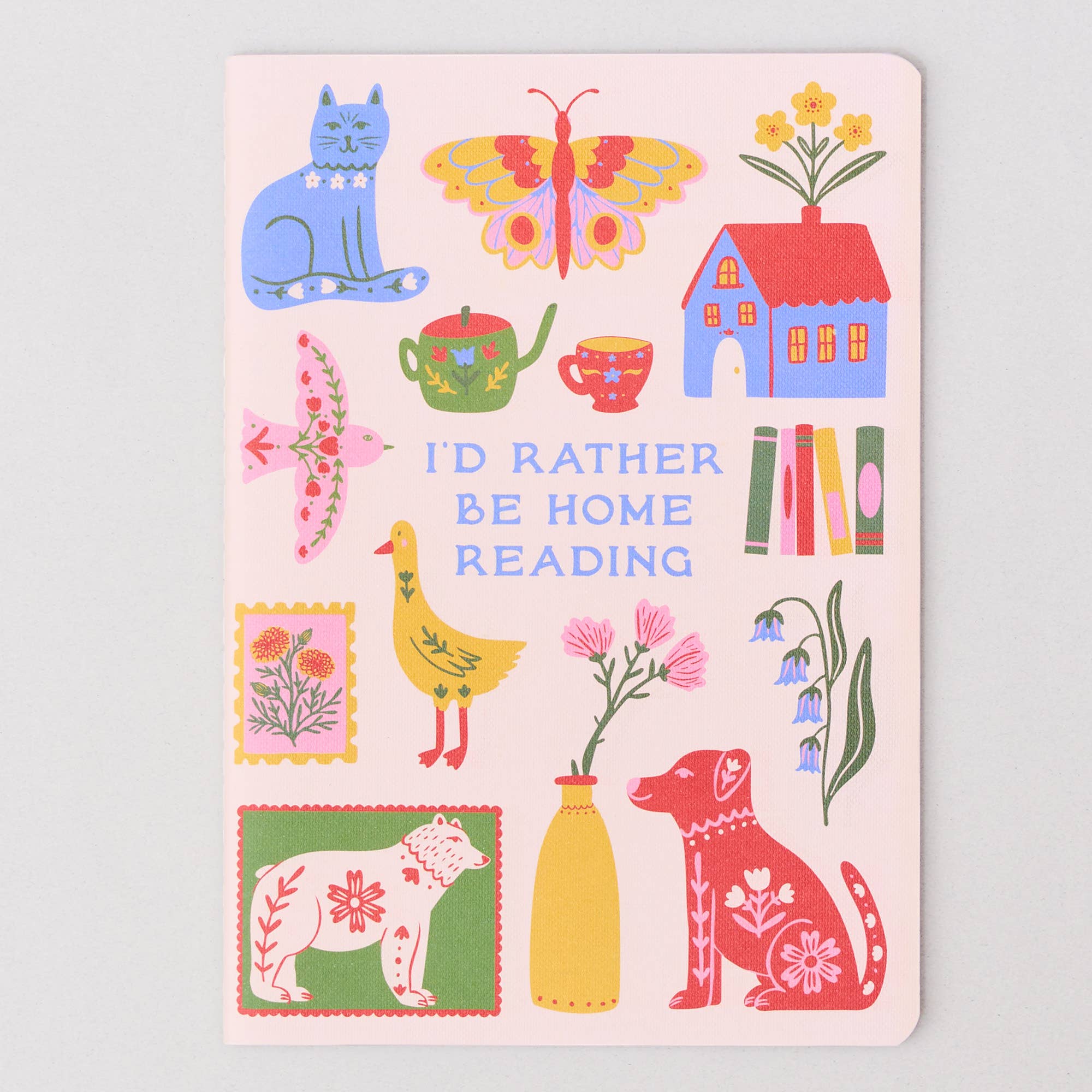 Rough Draft Mini Notebook - I'd Rather Be Home Reading